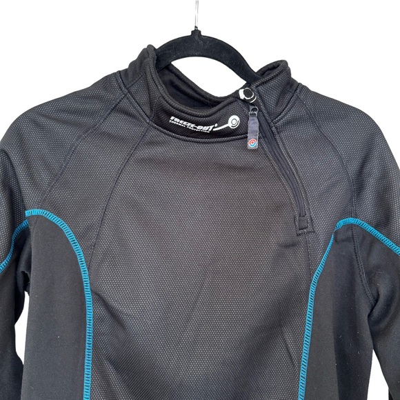 Freeze Out Thermal Protection Shirt Mens S Black Blue 1/4 Zip Jacket Motorcycle - Picture 3 of 11